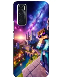 Чехол для Vivo V20 se с картинкой «Стив и космос» Чехол для Vivo V20 se с картинкой «Стив и космос»