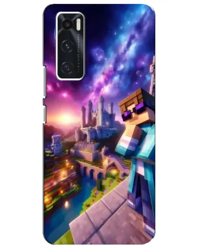 Чехол для Vivo V20 se с картинкой «Стив и космос» Чехол для Vivo V20 se с картинкой «Стив и космос»