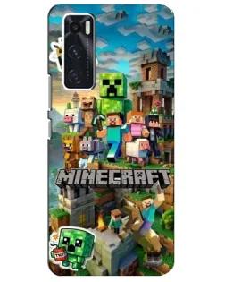 Чехол для Vivo V20 se с картинкой «Замок Minecraft» Чехол для Vivo V20 se с картинкой «Замок Minecraft»