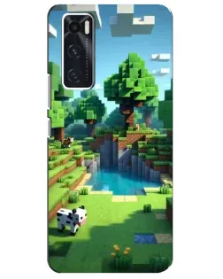 Чехол для Vivo V20 se с картинкой «Minecraft летний день»