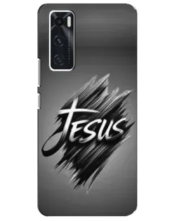 Чехол для Vivo V20 se с картинкой «Надпись Jesus Graffiti»