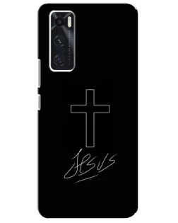 Чохол для Vivo V20 se з картинкою «Графічний хрест Jesus»