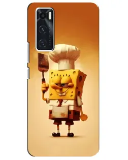 Чехол для Vivo V20 se с картинкой «Губка Боб повар»