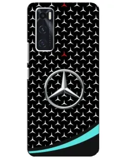 Чехол для Vivo V20 se с картинкой «Mercedes — бирюзовый акцент»