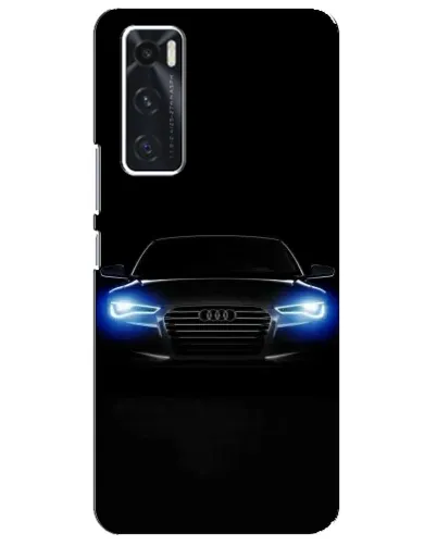 Чехол для Vivo V20 se с картинкой «Audi в неоне»