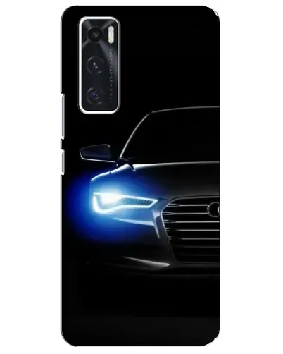 Чехол для Vivo V20 se с картинкой «Неоновый взгляд Audi»