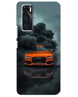 Чехол для Vivo V20 se с картинкой «Audi в облаках дыма» Чехол для Vivo V20 se с картинкой «Audi в облаках дыма»
