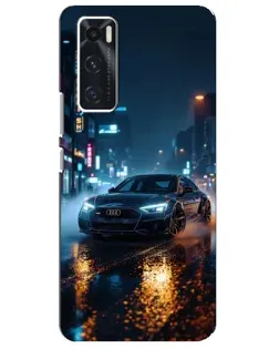 Чехол для Vivo V20 se с картинкой «Ночной город и Audi» Чехол для Vivo V20 se с картинкой «Ночной город и Audi»