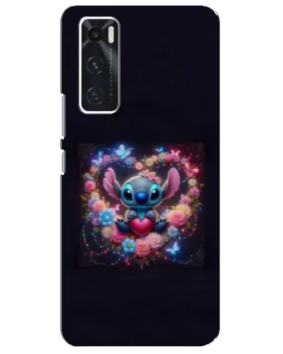 Чохол для Vivo V20 se з картинкою «Stitch у квітах»