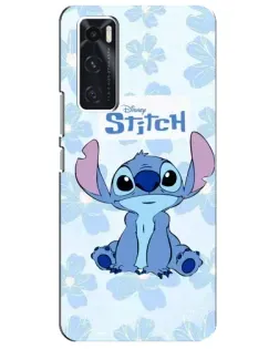 Чехол для Vivo V20 se с картинкой «Stitch среди цветов»