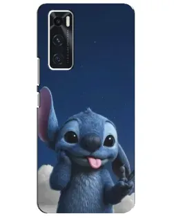Чехол для Vivo V20 se с картинкой «Стич в облаках»
