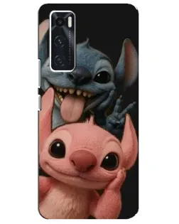 Чехол для Vivo V20 se с картинкой «Стич и Ангел»