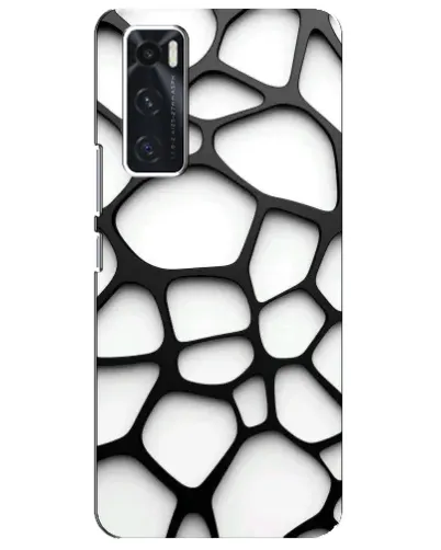 Чехол для Vivo V20 se с картинкой «Белая объемная сетка»