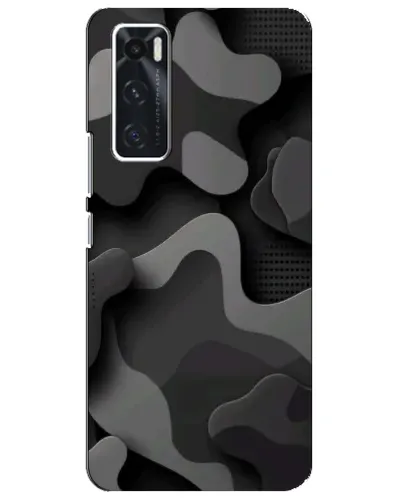 Чехол для Vivo V20 se с картинкой «Темный абстрактный камуфляж»