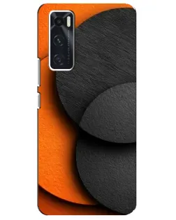 Чехол для Vivo V20 se с картинкой «Геометрия оранжевых кругов»