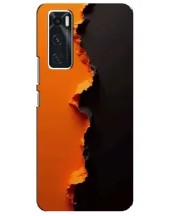 Чехол для Vivo V20 se с картинкой «Оранжевый разлом»