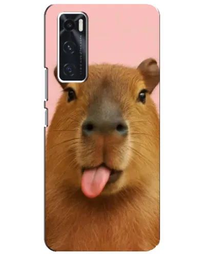 Чехол для Vivo V20 se с картинкой «Капибара с языком»