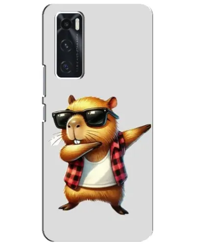 Чехол для Vivo V20 se с картинкой «Капибара рэпер даб»