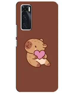 Чехол для Vivo V20 se с картинкой «Капибара с сердцем» Чехол для Vivo V20 se с картинкой «Капибара с сердцем»
