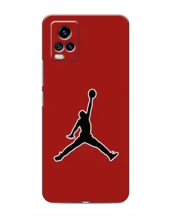 Чехол для Vivo V20 с картинкой «Jordan Red Back»
