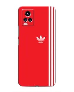 Чехол для Vivo V20 с картинкой «Красный минимализм Adidas»