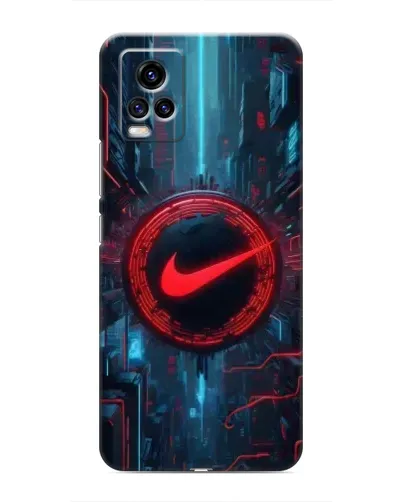 Чехол для Vivo V20 с картинкой «Техногенный стиль Nike»