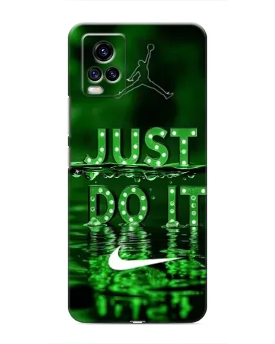 Чехол для Vivo V20 с картинкой «Зеленый неоновый Nike»