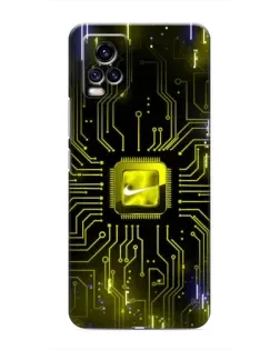 Чехол для Vivo V20 с картинкой «Nike — золотая искра»