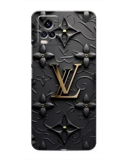 Чехол для Vivo V20 с картинкой «Кожаная текстура LV»