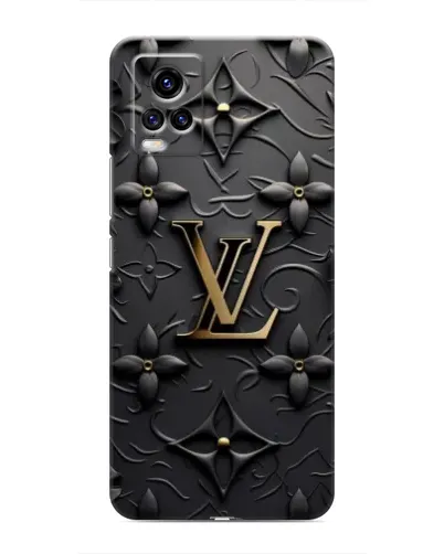 Чехол для Vivo V20 с картинкой «Кожаная текстура LV»