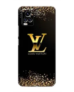 Чехол для Vivo V20 с картинкой «LV — золотые искры»