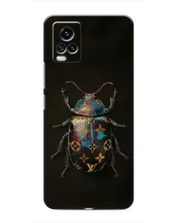 Чехол для Vivo V20 с картинкой «LV — мраморный принт»