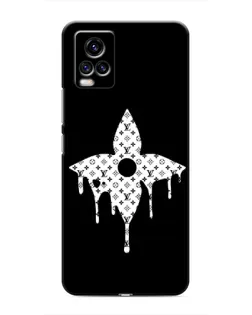 Чехол для Vivo V20 с картинкой «Цветочная монограмма»