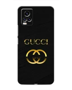 Чехол для Vivo V20 с картинкой «Золотой логотип Gucci»