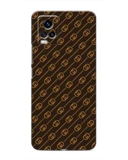 Чехол для Vivo V20 с картинкой «Gucci — золотые диагонали»