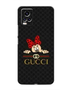 Чехол для Vivo V20 с картинкой «Минни Маус Gucci — черный»