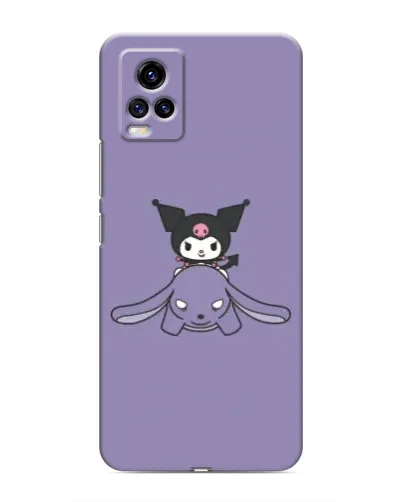 Чехол для Vivo V20 с картинкой «Kuromi на лиловом фоне»