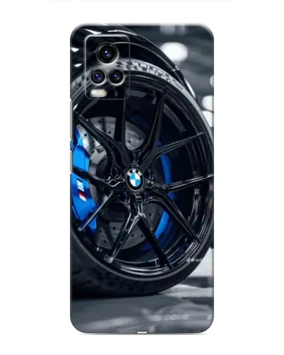 Чехол для Vivo V20 с картинкой «Колесо BMW вблизи»