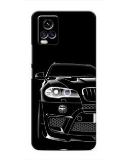 Чехол для Vivo V20 с картинкой «Темный силуэт BMW»