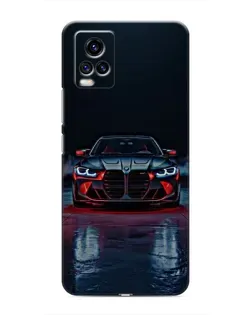 Чехол для Vivo V20 с картинкой «BMW на мокрой дороге»