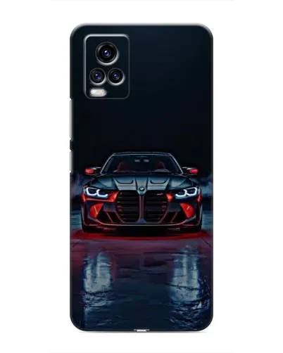 Чехол для Vivo V20 с картинкой «BMW на мокрой дороге»