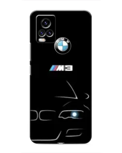 Чехол для Vivo V20 с картинкой «Минималистичный принт BMW M3»