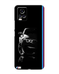 Чехол для Vivo V20 с картинкой «Силуэт BMW в темноте»