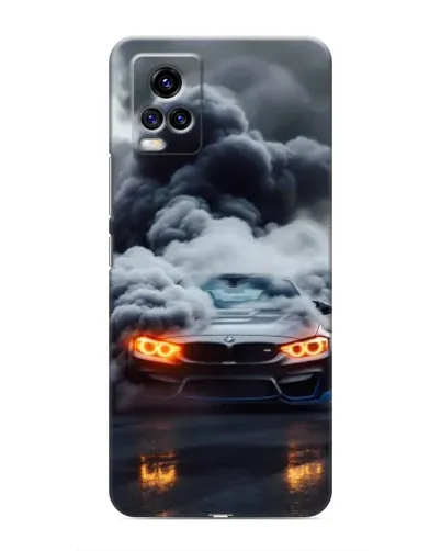 Чехол для Vivo V20 с картинкой «BMW в дыму»