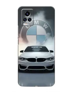 Чехол для Vivo V20 с картинкой «BMW в белом дыму» Чехол для Vivo V20 с картинкой «BMW в белом дыму»