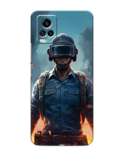 Чехол для Vivo V20 с картинкой «PUBG — реалистичный герой»