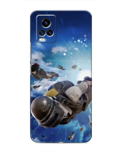 Чехол для Vivo V20 с картинкой «Десант PUBG — прыжок»