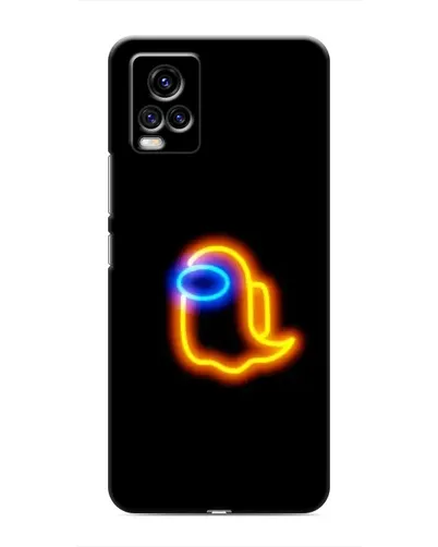 Чехол для Vivo V20 с картинкой «Among Us неоновое сияние»