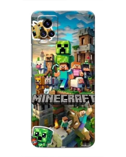 Чехол для Vivo V20 с картинкой «Замок Minecraft»