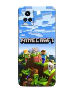 Чехол для Vivo V20 с картинкой «Minecraft классический мир»